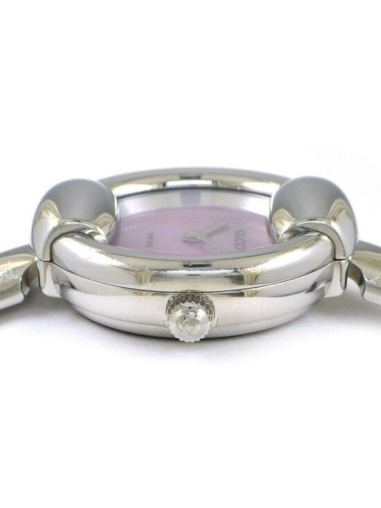 Gucci Watch Bangle Round Pink Shell Dial SS Quartz Analog main image 4